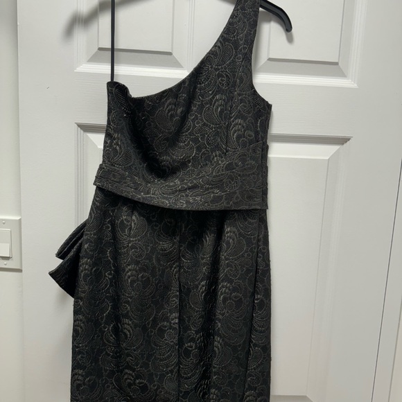 black lace dress one shoulder - Picture 3 of 3